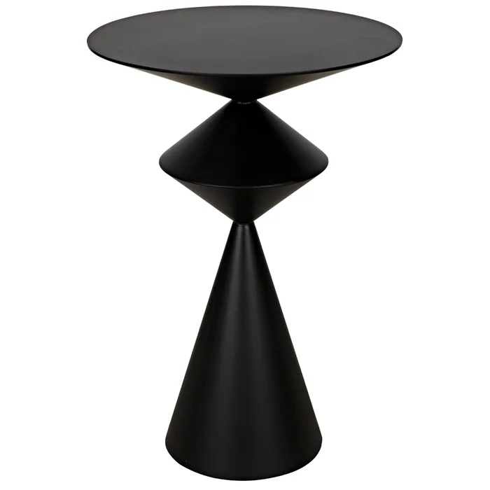zasa side table, black steel