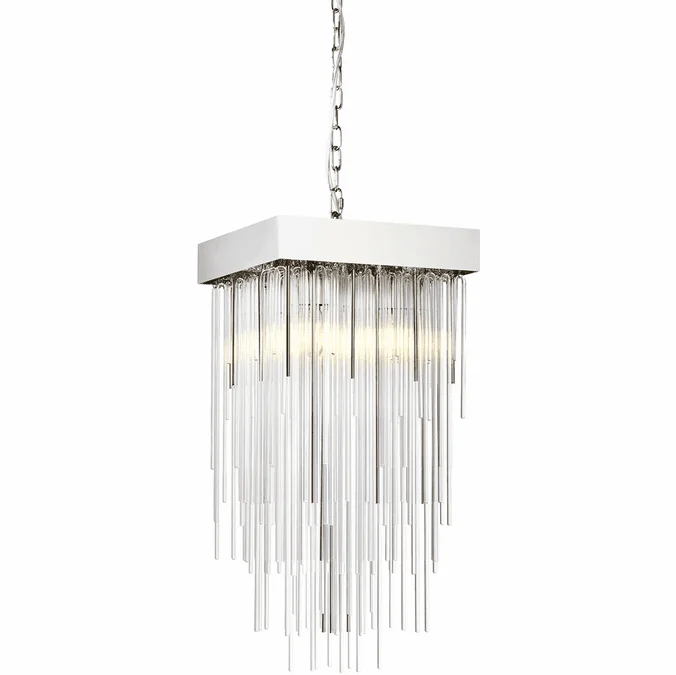 Zeev Lighting P30108/4/PN Waterfall Contemporary Polished Nickel Foyer Lighting