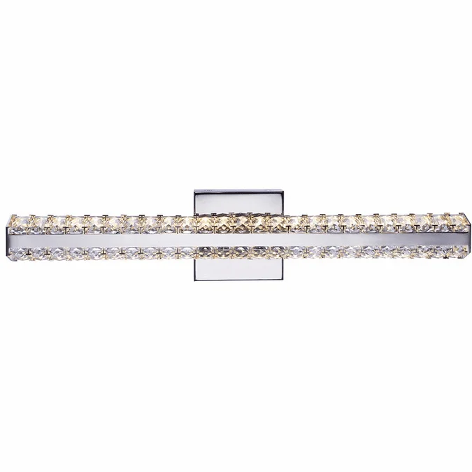 Zeev Lighting WS70017/LED/CH-D Gemini Contemporary Chrome LED Bathroom Lighting Fixture