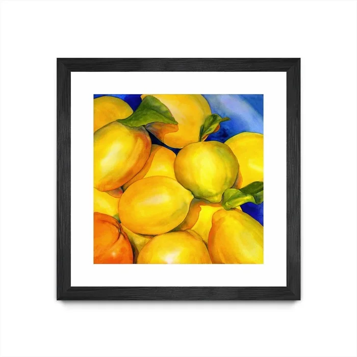 Zest For Life Matted and Framed Black 36×36 Wall Art|uvre dart murale encadre noire et mate Zest For Life 36×36