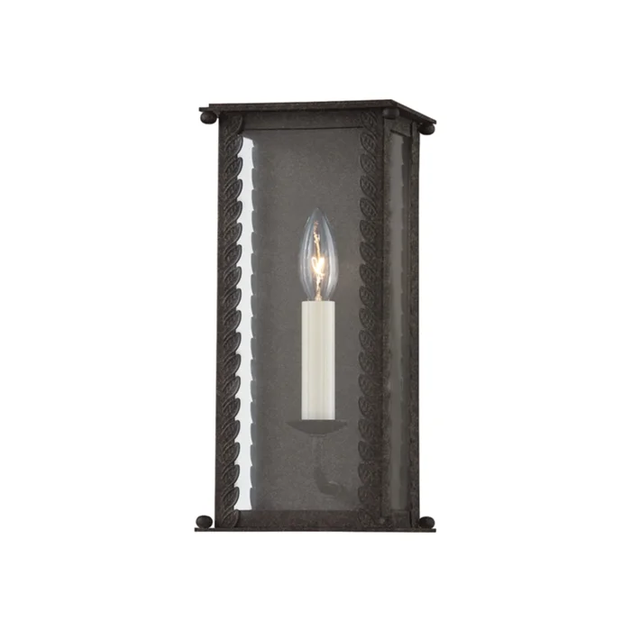 Zuma Wall Sconce 1-Light Outdoor LED in French Iron 6.25L x 6.25W x 13H